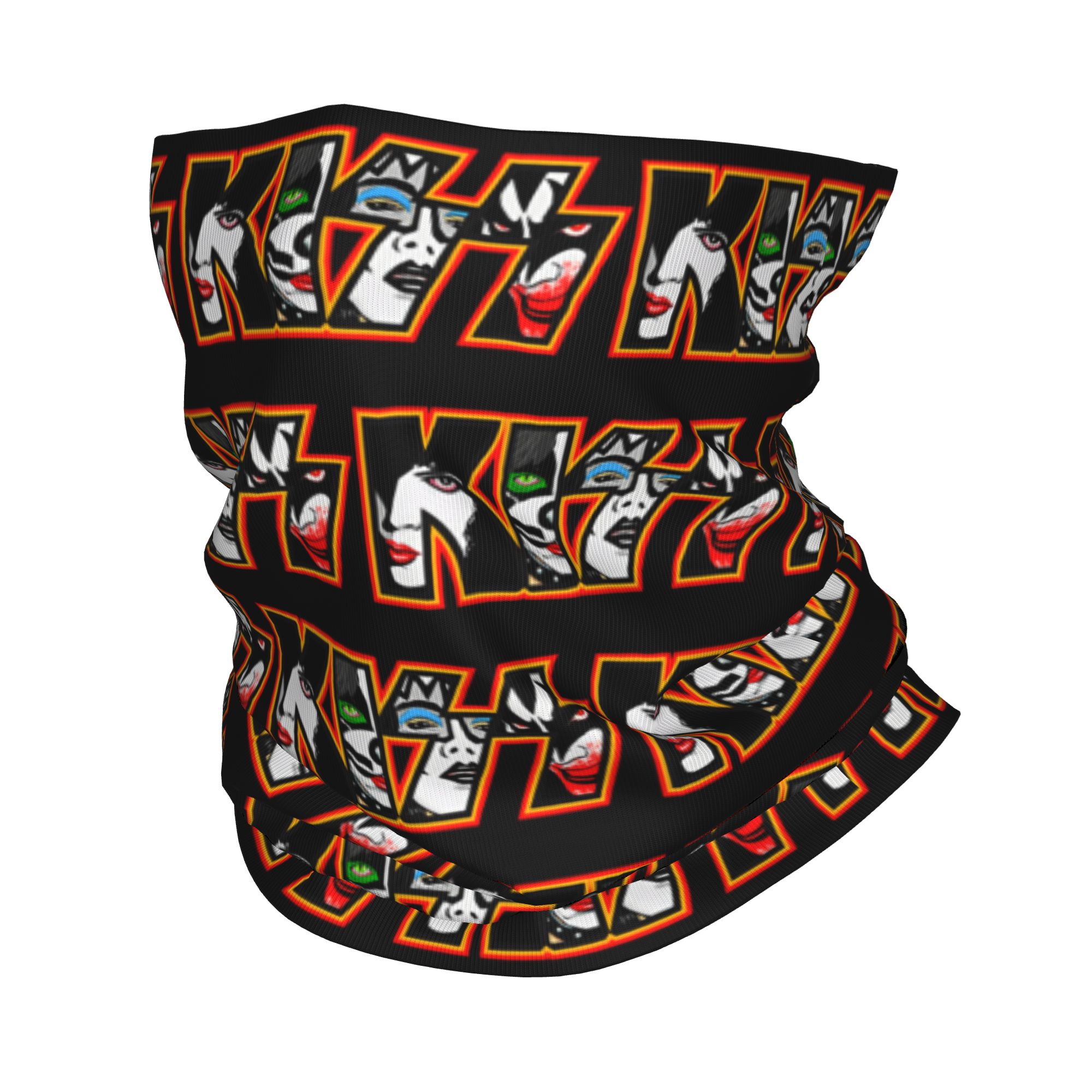 Neck Gaiter Face Cover - Custom Heavy Metal Rock K-Kisses Band