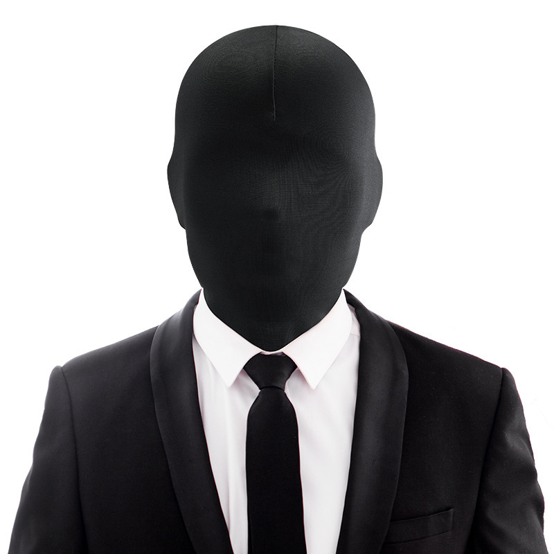 Silicone Mask Bracket - Breathable Pure Black Headgear Mask, Halloween