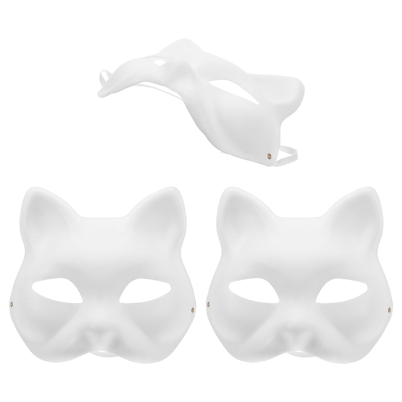 Kids Face Mask - 3Pcs Blank Paper DIY Cat Mask