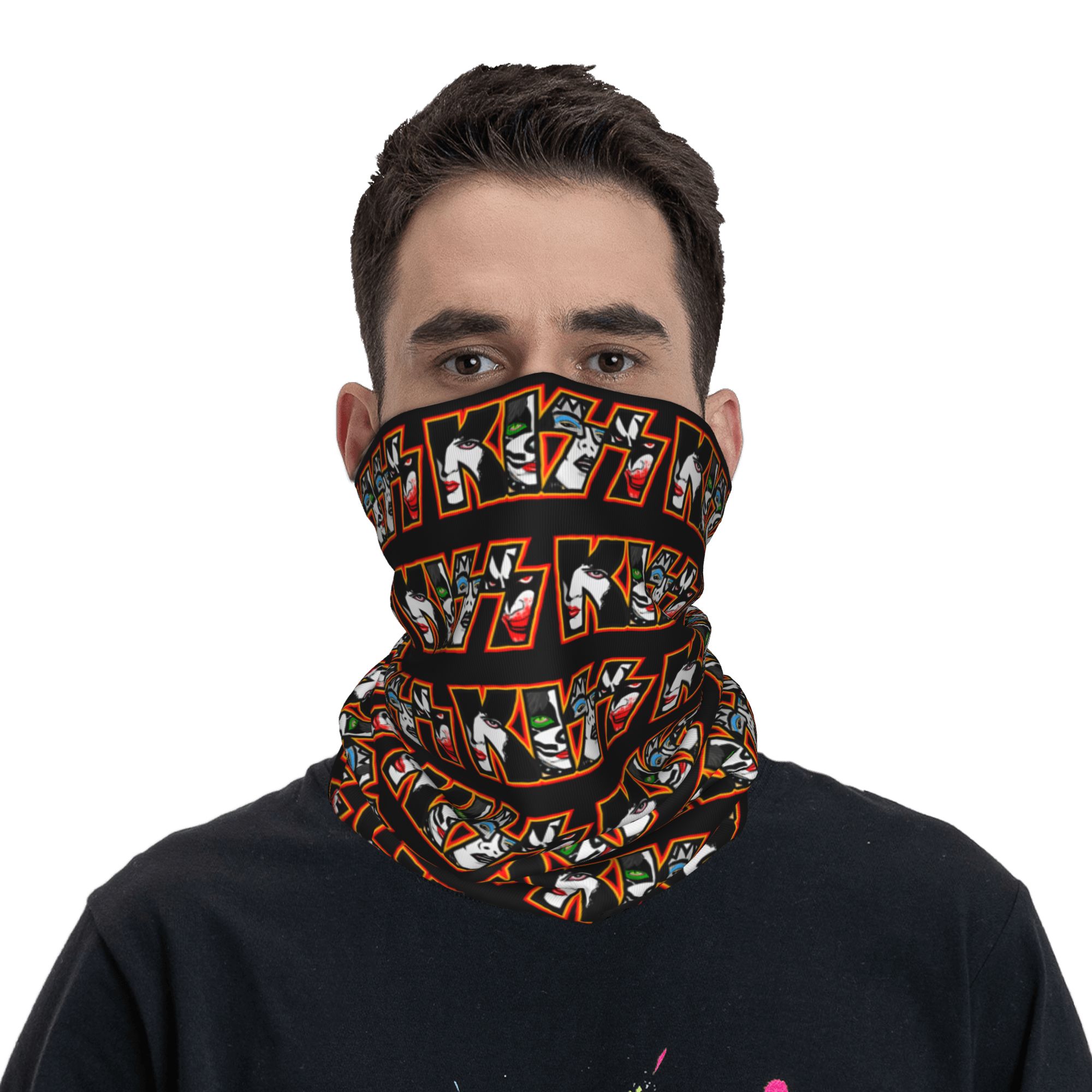 Custom Heavy Metal Rock K-Kiss - огляд і ціна Neck Gaiter Face Cover