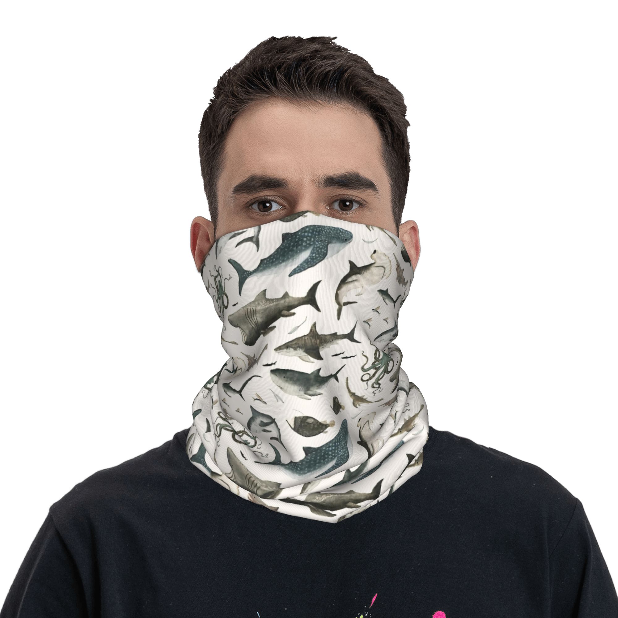 Shark Ocean Animal Sharks Band - огляд і ціна Neck Gaiter Face Cover